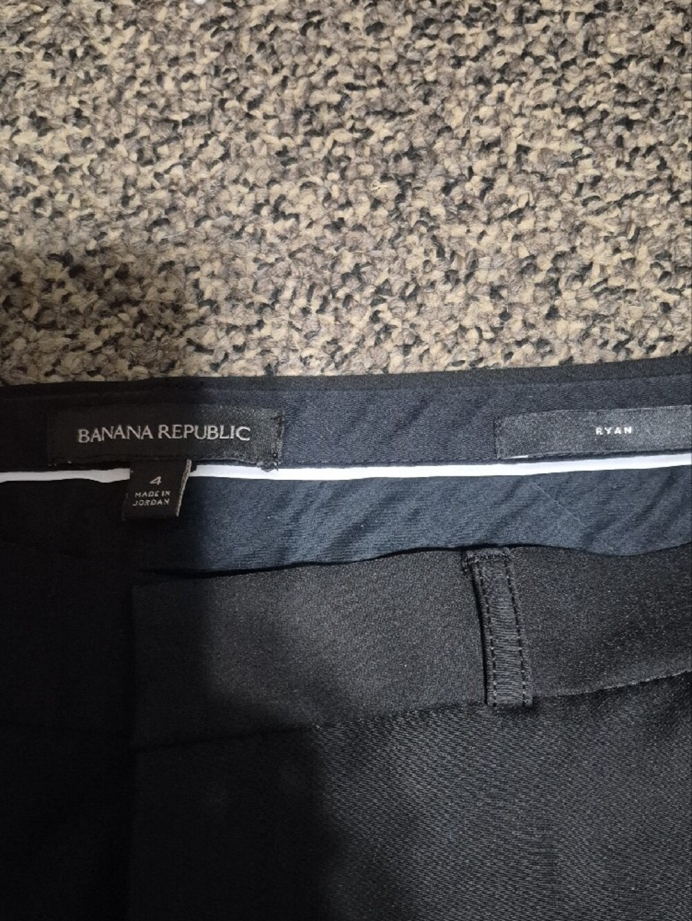 Banana Republic Ryan Black Tailored Straight-Leg Trousers - Picture 2 of 5